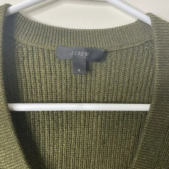 Women’s / Teen’s J. Crew Green Cardigan Sweater Size Small - Picture 5 of 7